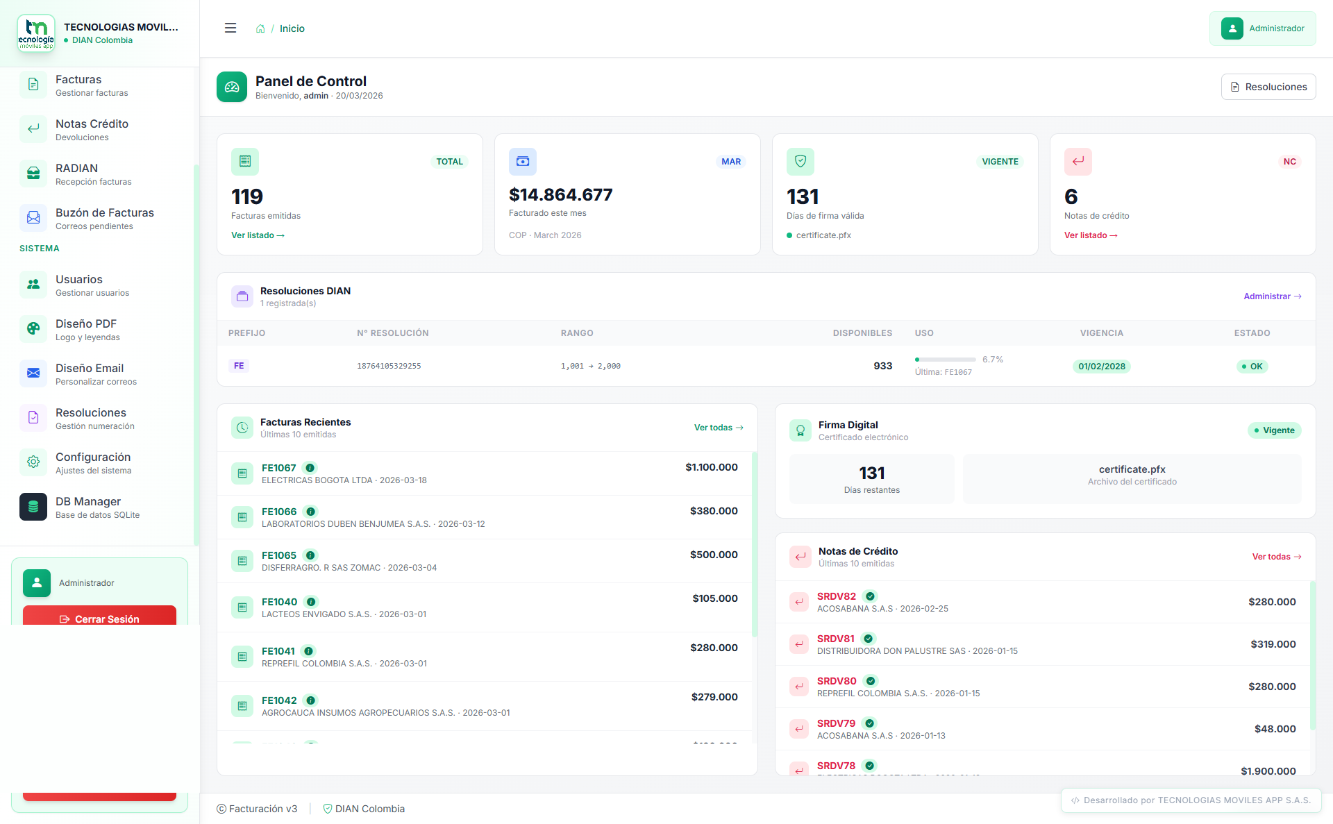 Facturación Electrónica